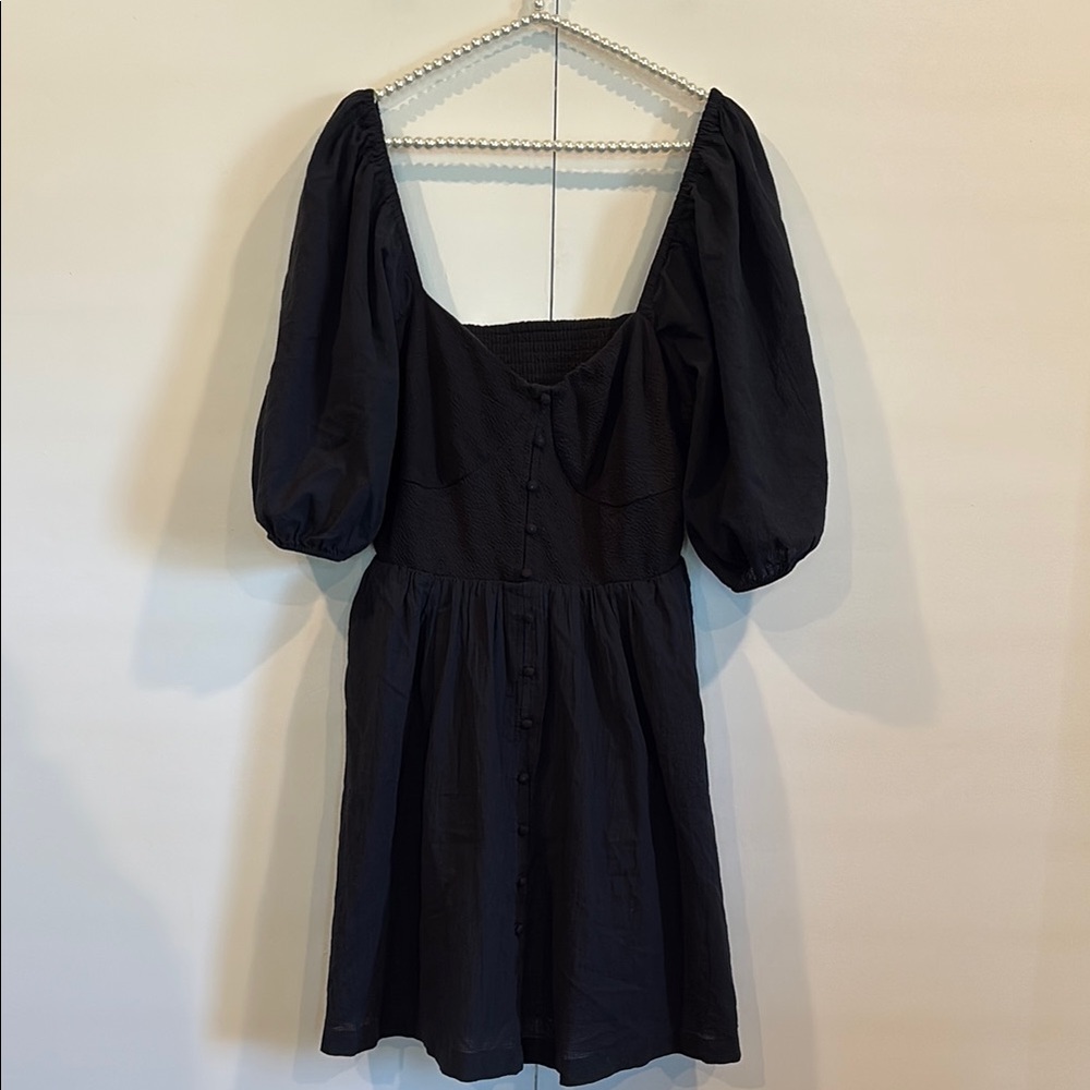 Maeve Puff Sleeve Mini Dress Black Size XL - Picture 4 of 16